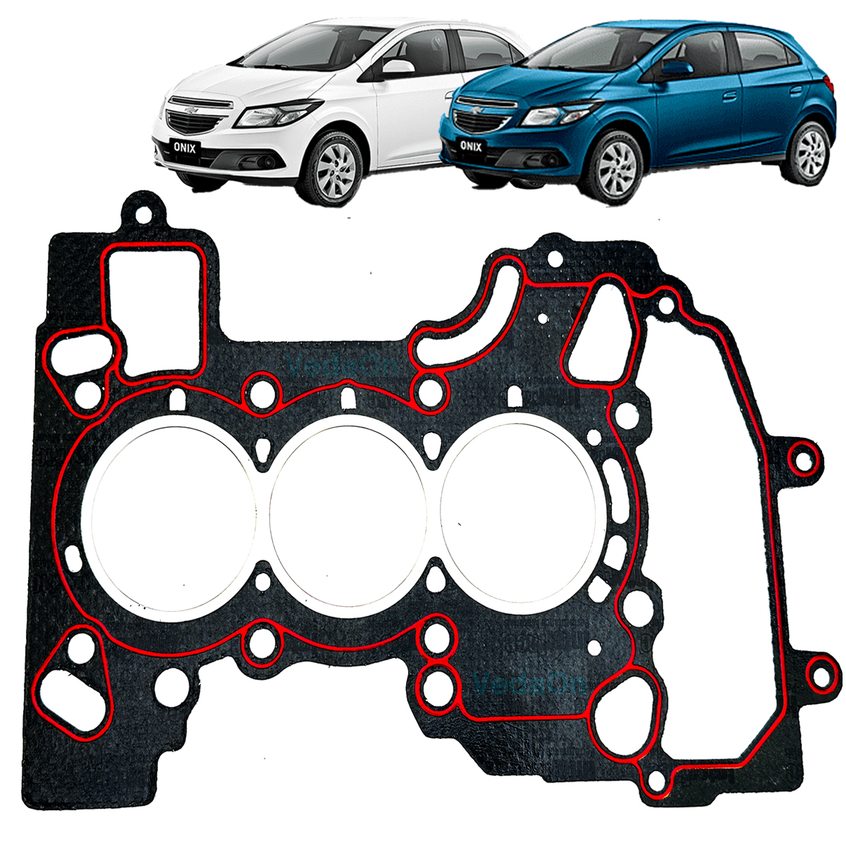 junta de cabeçote GM Onix Tracker 1.0 12V Turbo 3 Cilintros