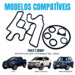 Kit Juntas Filtro de Óleo Fiat Toro Renegade Compass 2.0 16V Diesel MT6 AT9 Multijet - Imagem 2