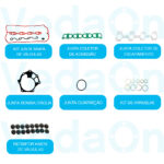 Kit Juntas S/Cabeçote C/ Retentores Hyundai Hr/Kia Bongo 2.5 16V D4Cb - Imagem 2