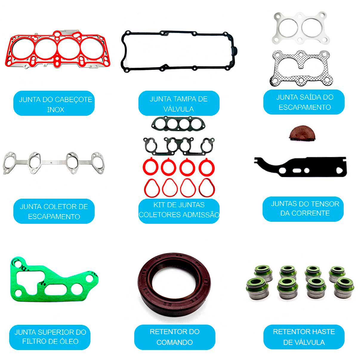 Junt Superior C/retentor New Beetle Jetta 2.0 8v Apk Aço - Imagem 2
