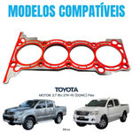 Junta de cabeçote em aço Toyota Hilux SW4 2.7 16V 2TR-FE - Imagem 3
