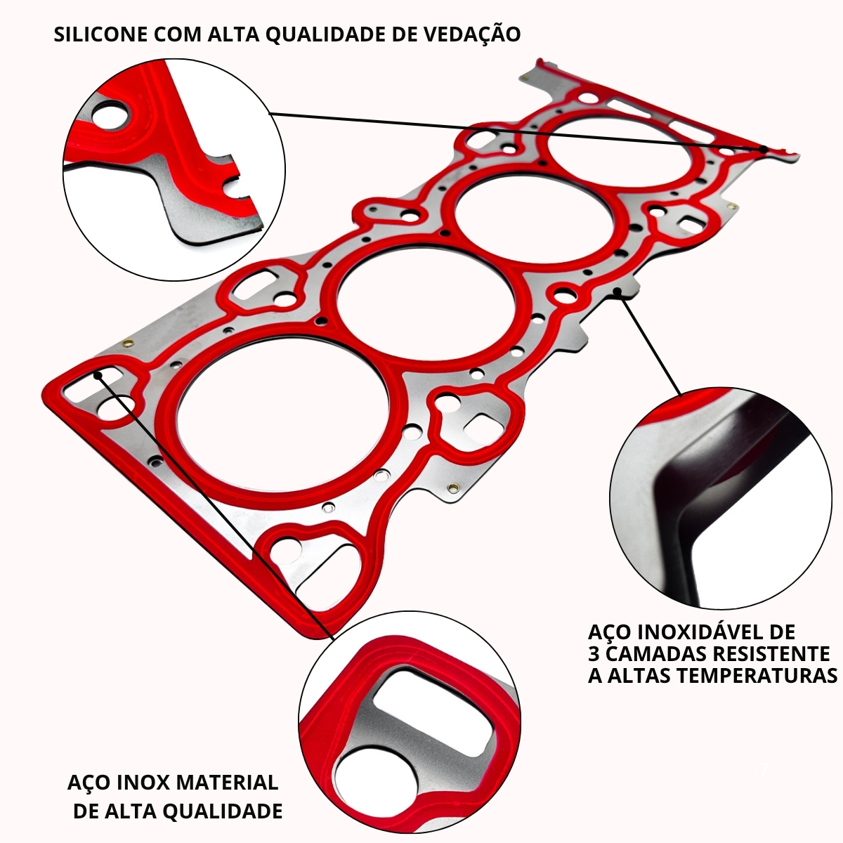 Junta Cabeçote Aço Range Rover Evoque 2.0 16v Gasolina 2011/ - Imagem 5