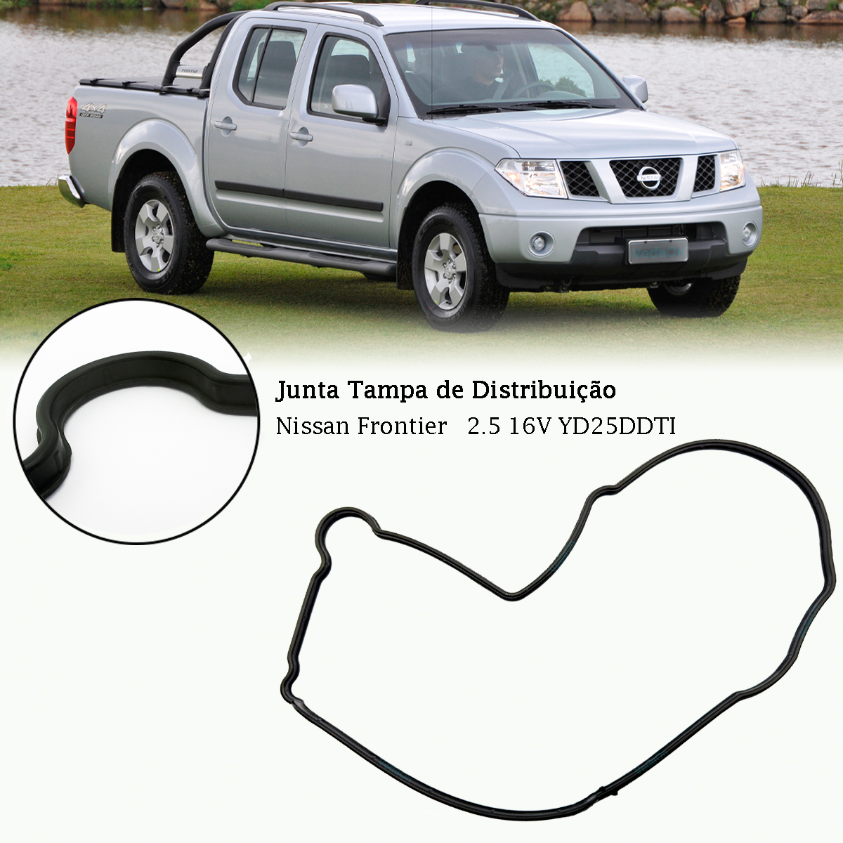 Junta da Tampa de Distribuição Nissan Frontier 2.5 16V YD25DDTI - Imagem 6