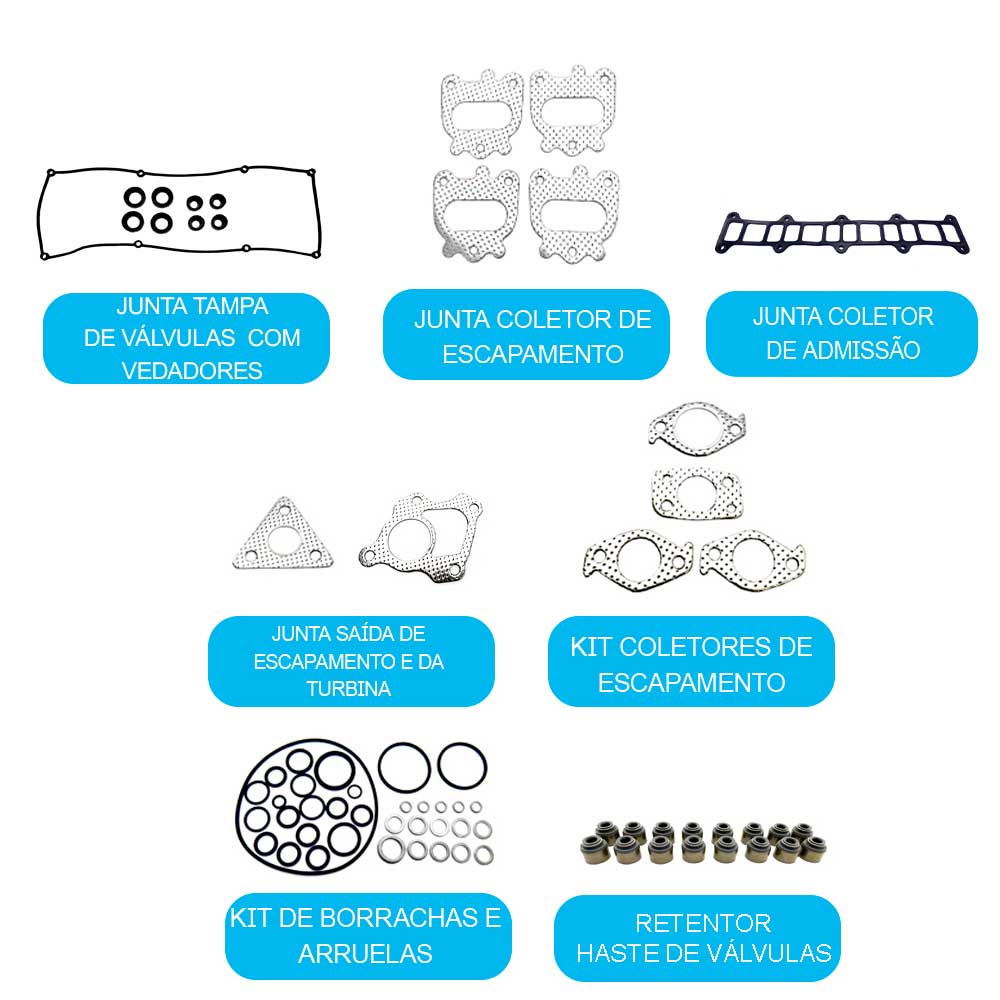 Kit Junta Mitsubishi Pajero / Montero Iii Motor 3.2 16V 4M41 Td C/ Ret S/ Cabeçote - Imagem 2