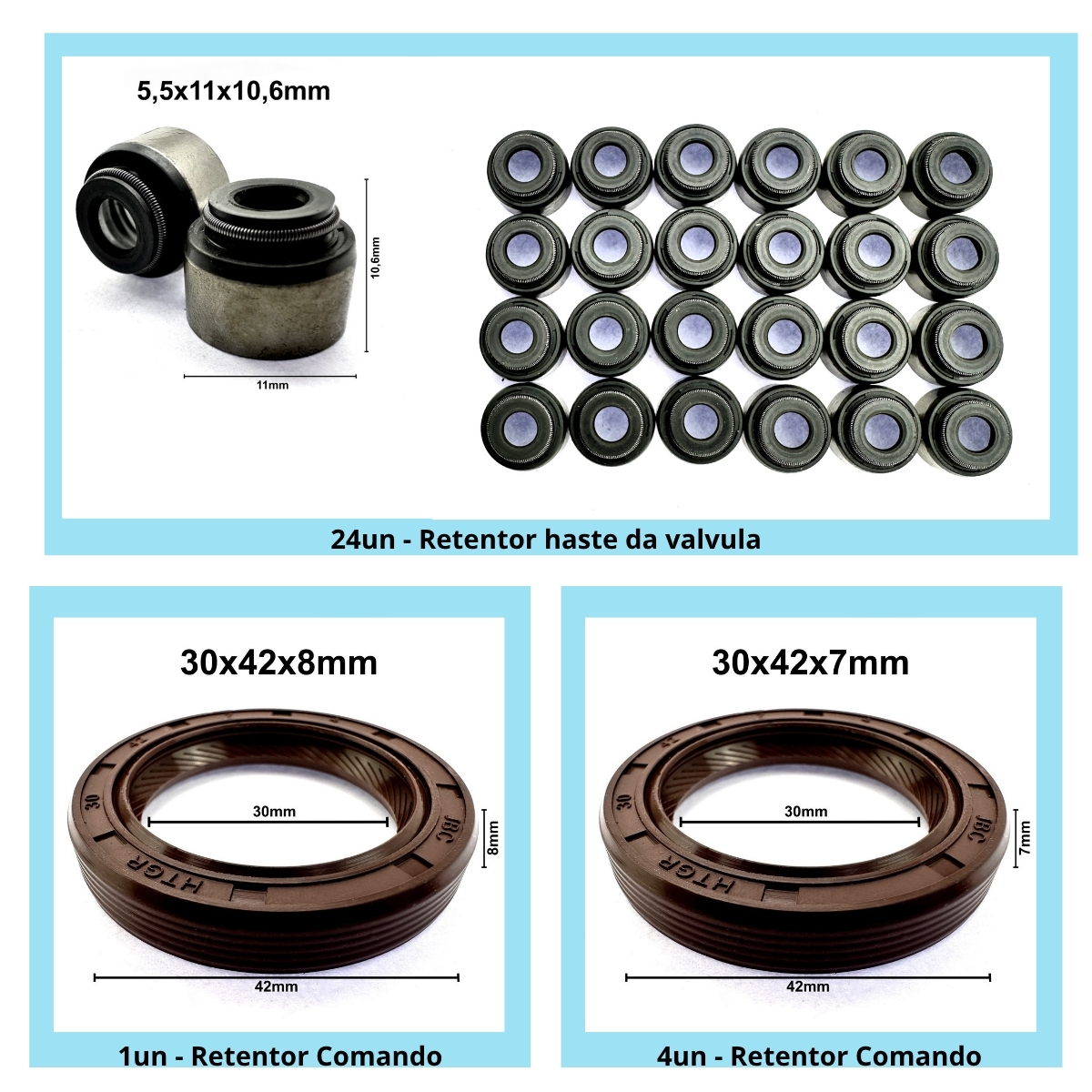 Kit de Juntas Tucson/Sonata/Santa Fé 2.7 V6 24V G6BA DOHC MLS C/ Retentores - Imagem 9