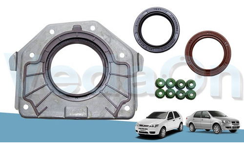 Kit de Retentores Fiat Palio/Siena/Punto/Uno 1.4 8V Fire - Com Flange