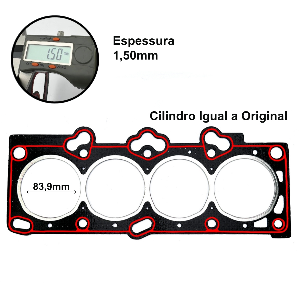 Kit Junta Superior Hyundai Tucson I30 Elantra 2.0 16v G4gc - Imagem 5