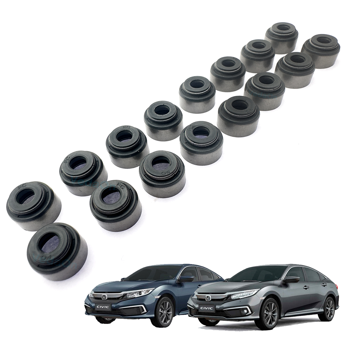 Retentores de Haste de Válvulas 8/16V Fit/City 1.4 Twin/L13A/1.5 L15A/1.6 Vtec D16Z/B16A/1.7 D16W7/D17A/New Civic/Accord