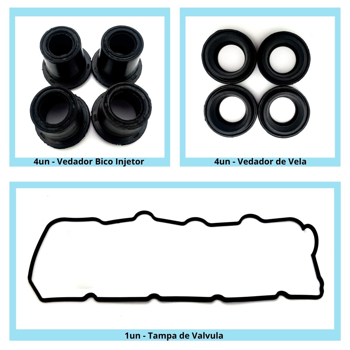 Kit Junta Tampa Valvula Toyota Hilux 2.5 3.0 16v 2kd 1kd - Imagem 4