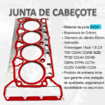 Junta De Cabeçote New Beetle Tiguan 1.8 2.0 16v Tsi Tfsi Aço - Imagem 5