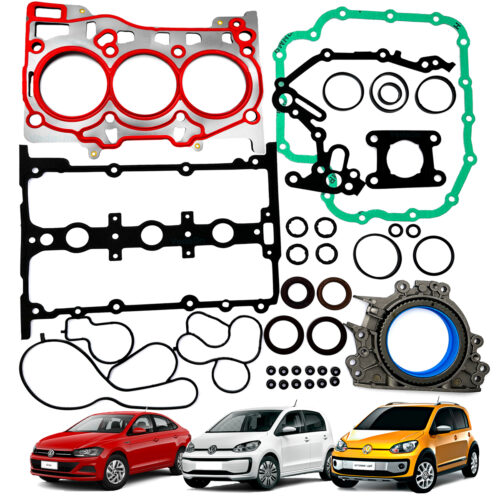 Jogo Junta Completo Com Retentor VW Up! 1.0 TSI Polo Golf Virtus Fox Blue Motion 12V inox