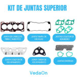 Kit Junta Superior Effa Start Picape Van M100 1.0 8V - Imagem 2