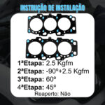 Junta Cabeçote Hyundai Tucson Santa Fé Vera Cruz 2.7 24V V6 G6BA Em Aço - Imagem 5