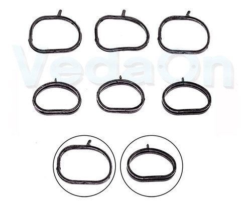 Kit Junta Coletor Admissão Chery QQ 1.0 12v 3 Cilindros - Imagem 2