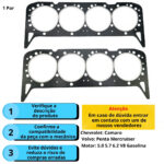 Juntas Cabeçotes PAK 2pcs Camaro Antigo / Volvo Penta Mercruiser 5.0 5.7 6.2 V8 Gasolina Maritimo - Imagem 4