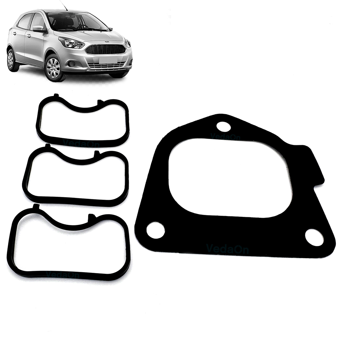 Kit Junta Coletores Admissão E Escape Ka New Fiesta 1.0 12v 3cc