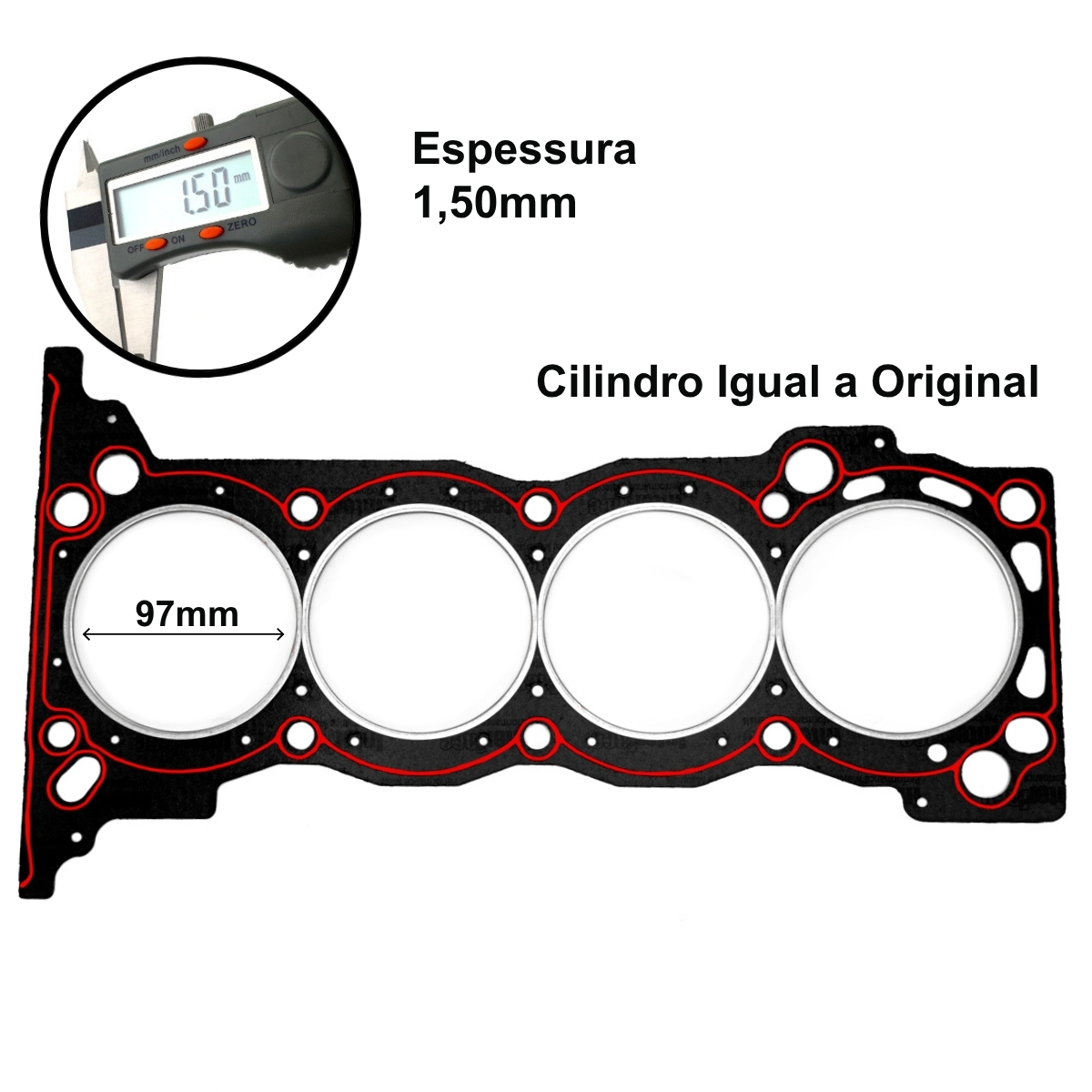 Junta de Cabeçote Toyota Hilux SW4 2.7 16V 2TR-FE - Imagem 2