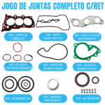Jogo Junta Completa Com Retentor Hb20 1.0 12v 3 Cilindros - Imagem 2