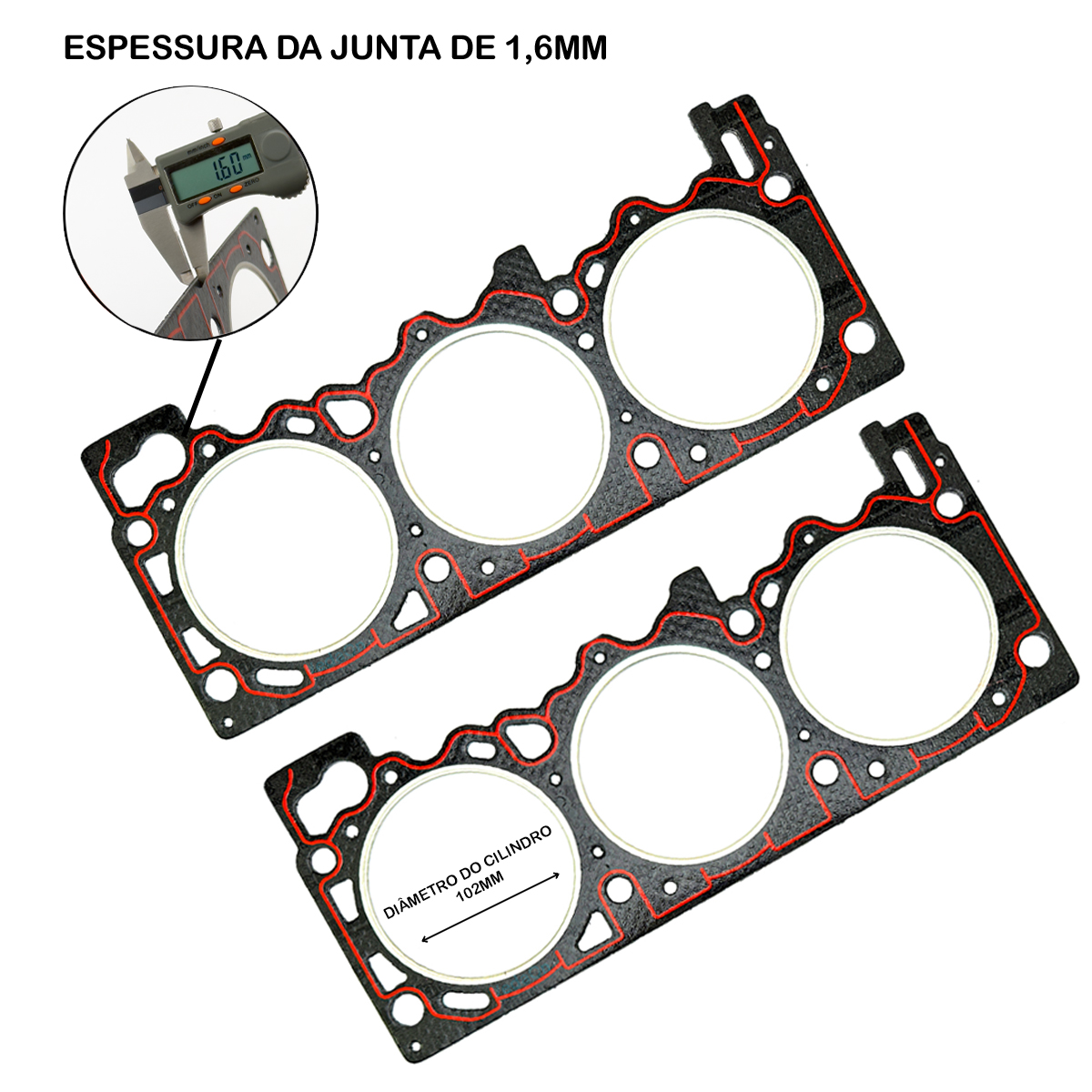 Jogo Junta Motor C/ret Ford Ranger 4.0 V6 12v 94/00 - Imagem 3
