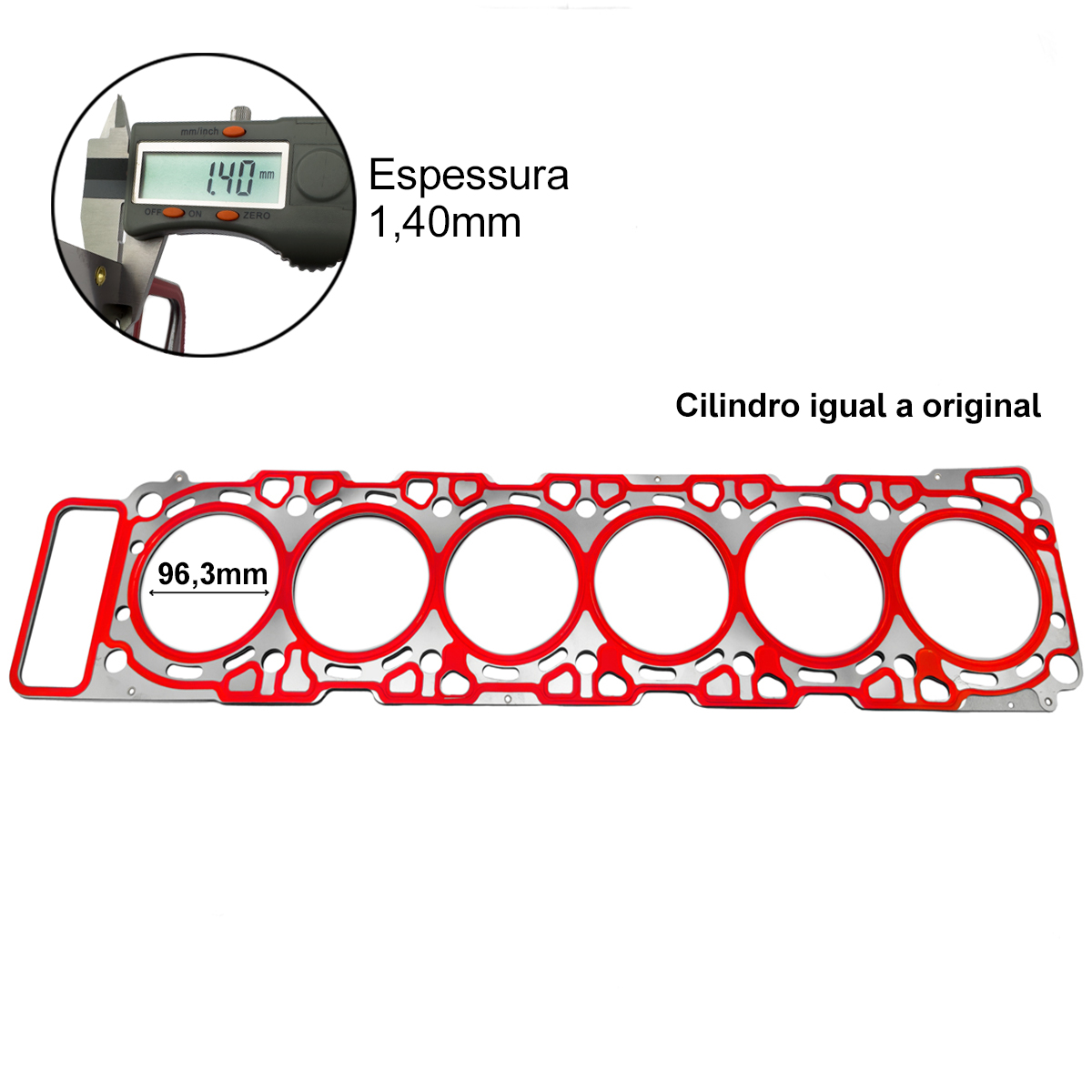 Junta Cabeçote Inox Silverado F250 Mwm 6 Cilindros - Imagem 2