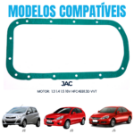 Junta de Cárter Jac J2 e J3 1.3 1.4 16V VVT DOHC J2 1.3 16V - Imagem 3