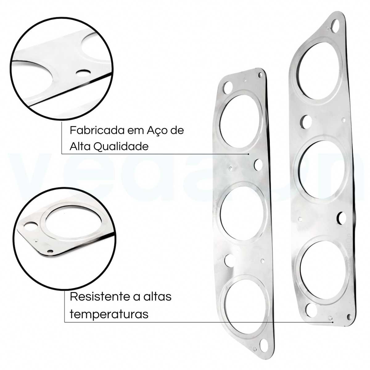 Junta Coletor Escapamento Outlander V6 Mivec 3.0 24V 6B31 - Imagem 3