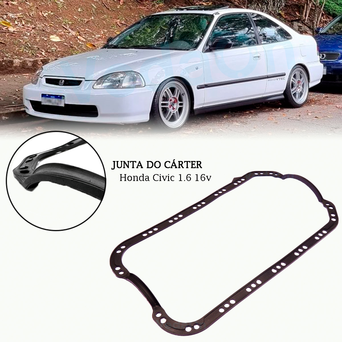 Junta De Carter Honda Civic 1.6 16v 1991/2000 - Imagem 3