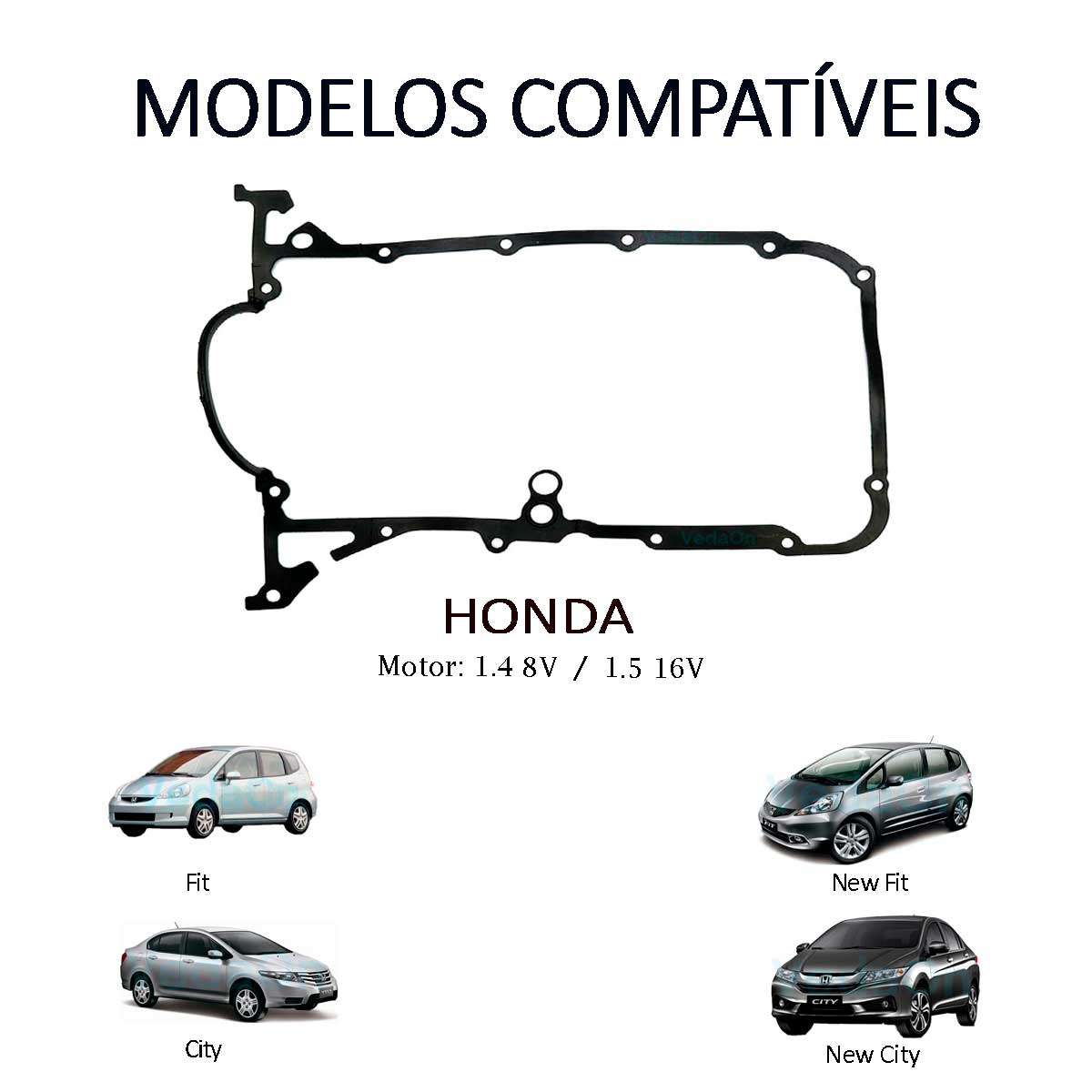 Junta De Cárter Honda City Fit 1.5 16v 2004/... - Imagem 7