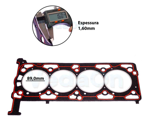 Kit de Juntas Superior GM S10 LCV LTZ 2015/... 2.5 L4 16V DOHC Ecotec Sidi Flex - Imagem 3