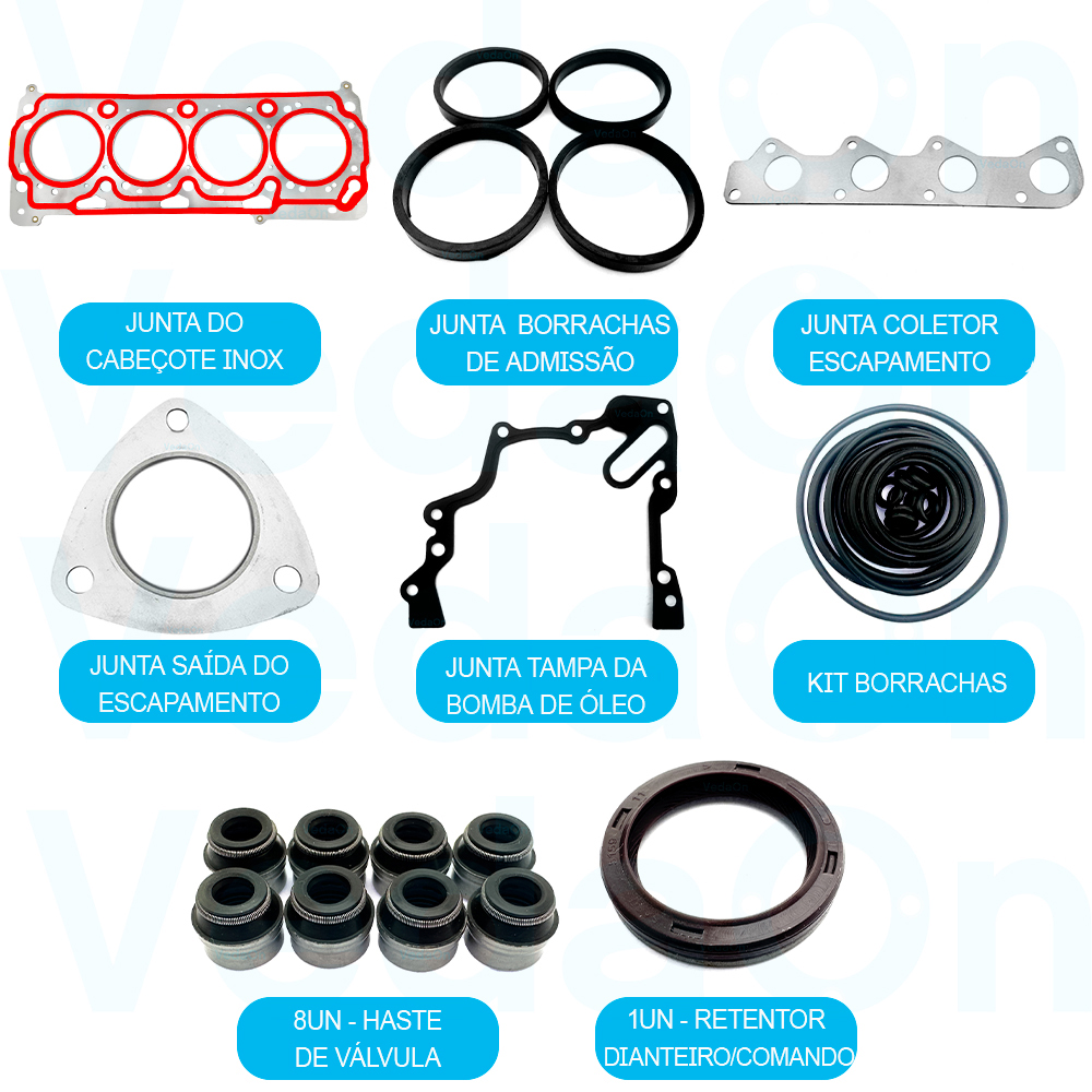 Junta Superior Ret para Volkswagen Fox Total Flex 1.0 8v Aço - Imagem 2