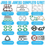 Jogo Junta Completo Retentor Hyundai Santa Fé Azera 2.7 V6 24V G6EA - Imagem 2