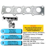 Junta Coletor de Escapamento Land Rover Evoque Freelander 2.0 16V Gasolina - Imagem 3