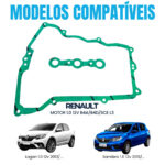 Junta Tampa de Válvula Renault Logan Sandero 1.0 12v Flex 3cc - NA - Imagem 4