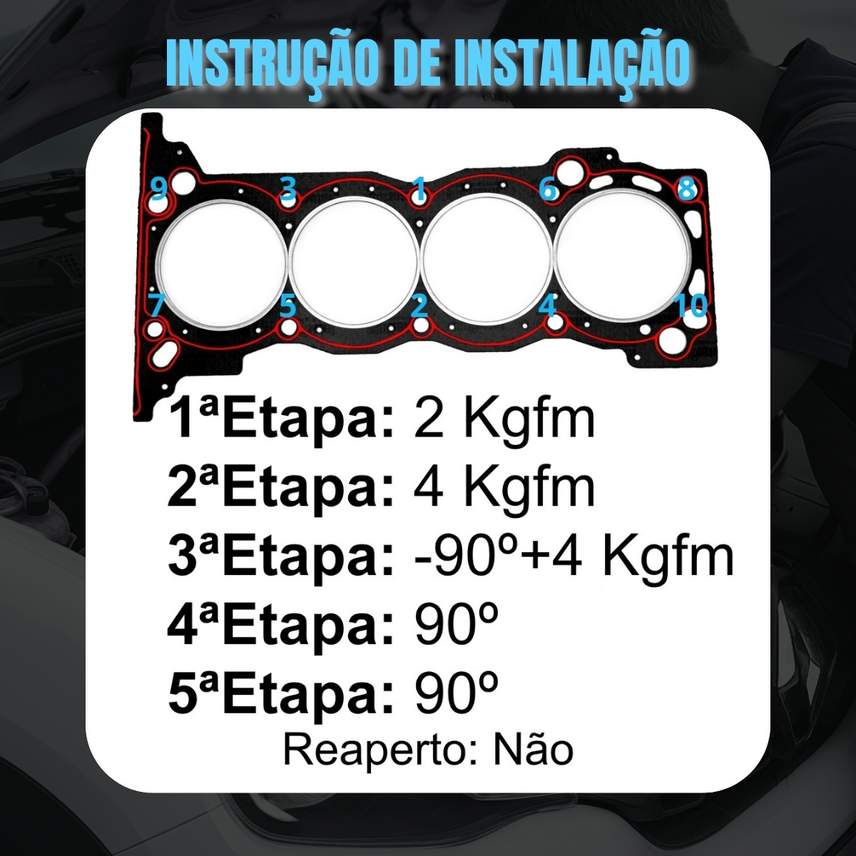 Junta de Cabeçote Toyota Hilux SW4 2.7 16V 2TR-FE - Imagem 5
