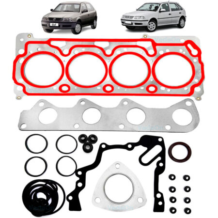 Kit Junta Gol At Power Sohc 8V INOX C/ Retentores De Comando E Hastes De Válvulas