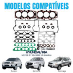 Kit de Juntas Tucson/Sonata/Santa Fé 2.7 V6 24V G6BA DOHC PAK C/ Retentores - Imagem 3