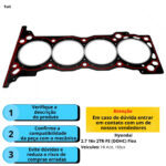 Junta de Cabeçote Toyota Hilux SW4 2.7 16V 2TR-FE - Imagem 4
