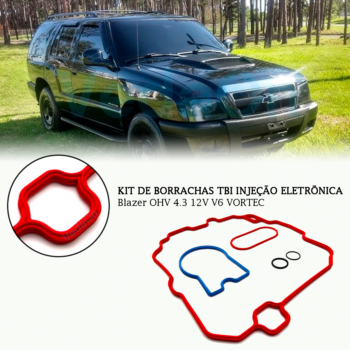 Kit Junta Reparo TBI Injeção Eletrônica GM Blazer S10 4.3 V6 - Imagem 2
