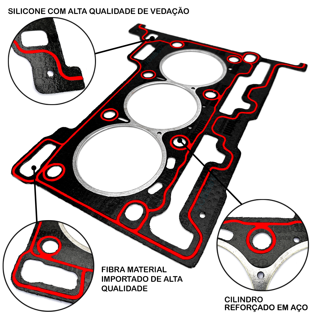 Junta Cabeçote Sob Medida para Ford Ka 1.0 12v Flex 3 Cil - Imagem 2