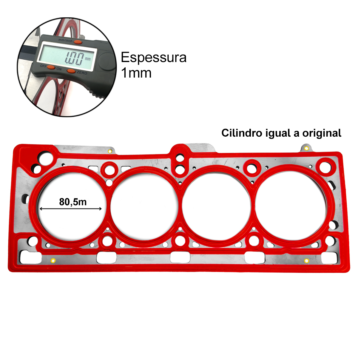 Junta De Cabeçote Renault 1.4/1.6 16V K4M Clio/Scenic/Megane Mls - Imagem 2