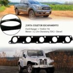 Junta de Coletor de Escapamento Ford Ranger 3.2 20V 5 Cilindros - Imagem 3