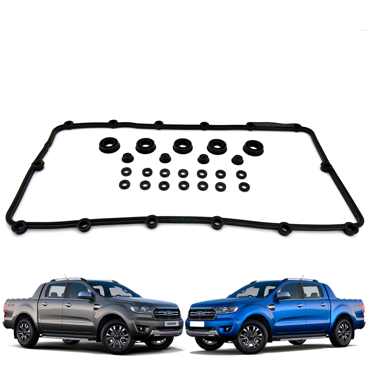junta de tampa de válvula com vedadores de vela Ford Ranger 3.2 20V 5 Cilindros