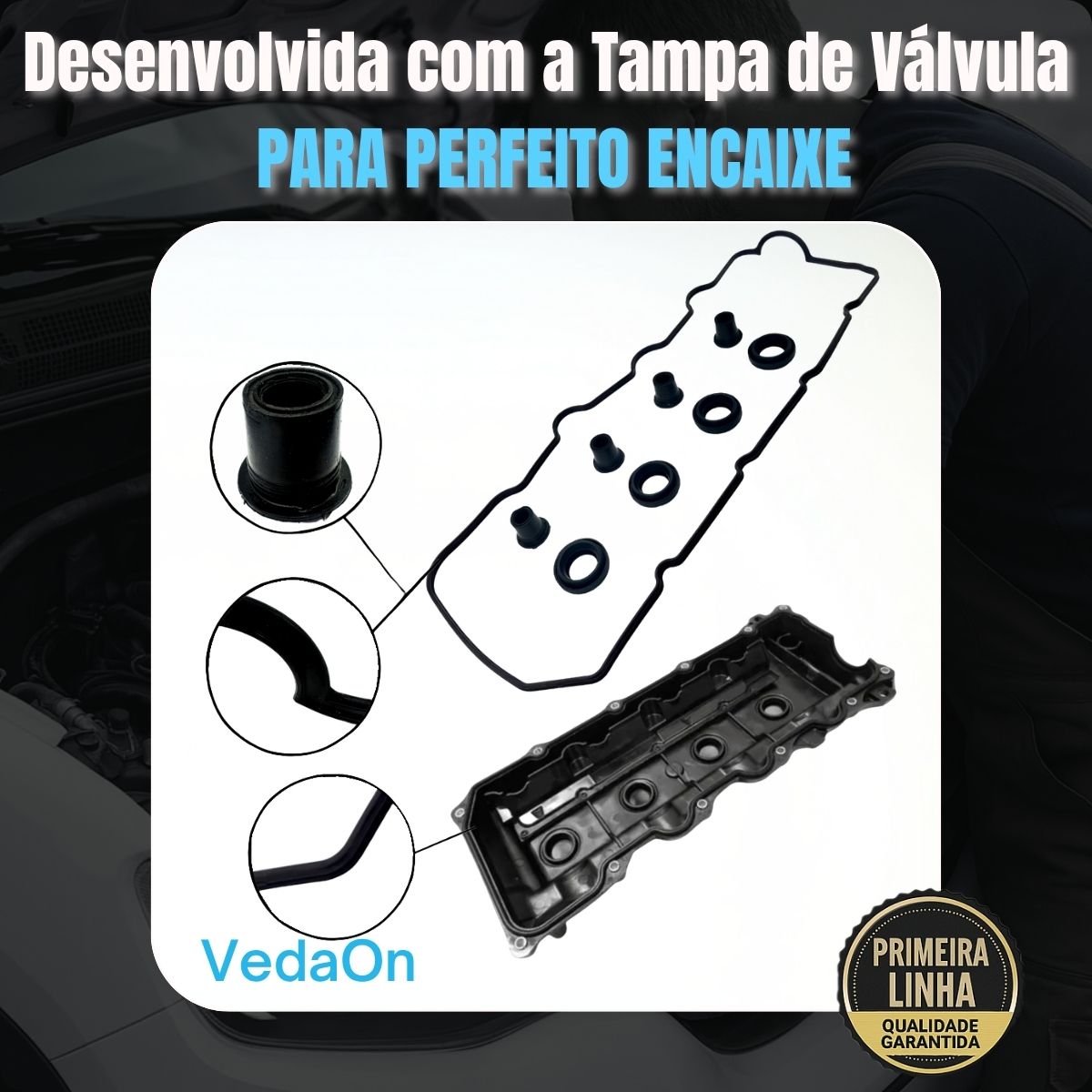 Kit Junta Tampa Valvula Toyota Hilux 2.5 3.0 16v 2kd 1kd - Imagem 8