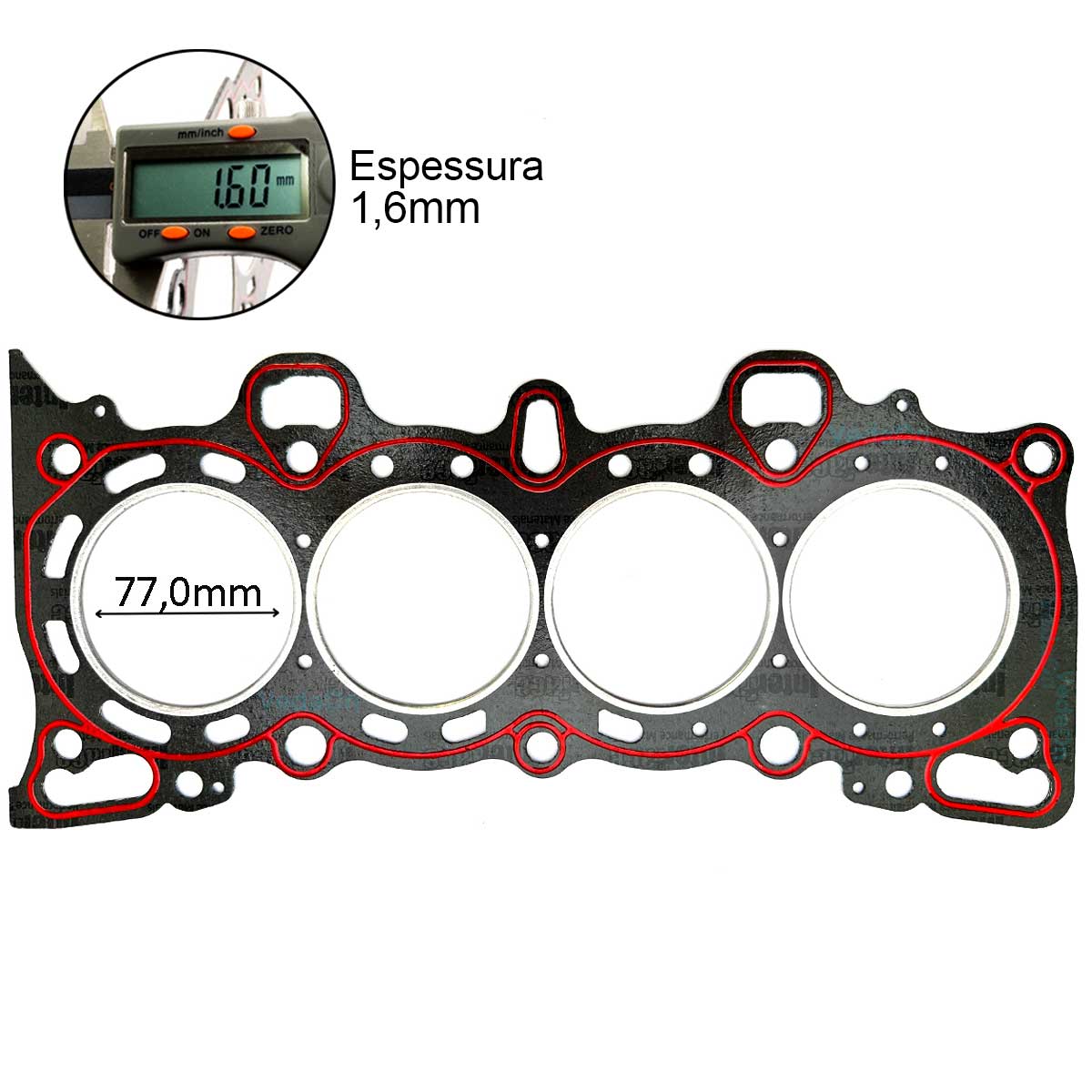 Junta De Cabecote Honda Civic 1.6 16v 1991/2000 - Imagem 2