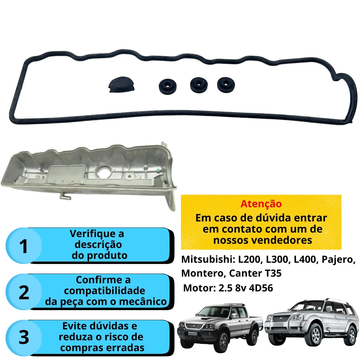 Jogo Junta Completa Com Retentor L200 Pajero 2.5 8v Hpe 4d56 - Imagem 4