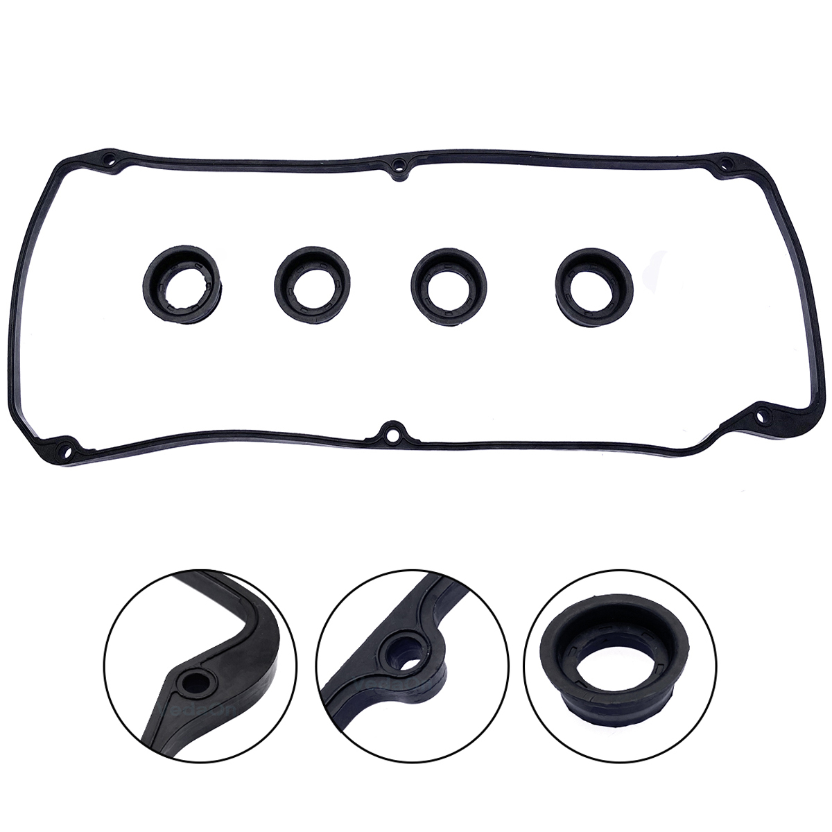 Kit Junta Tampa Válvulas Vedadores Montero/Pajero IO 98/.. TR4 02/.. L4 16V 1.8 4G93 2.0 4G94 retentor polia e comando - Imagem 2