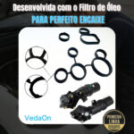 Junta Vedação Trocador Calor Radiador Óleo Bora Golf Jetta New Beetle 2.5 20v - Imagem 4