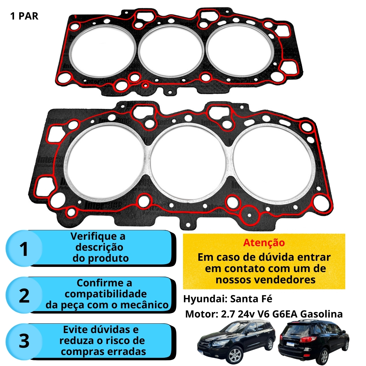 Junta Cabeçote Kia Sonata 2.7 24V V6 G6EA - Imagem 4