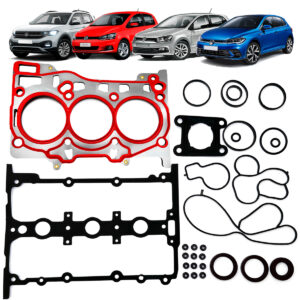 Jogo Junta Cabeçote Com Retentor VW Up! 1.0 TSI Polo Golf Virtus Fox Blue Motion 12V inox