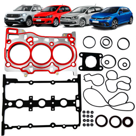 Jogo Junta Cabeçote Com Retentor VW Up! 1.0 TSI Polo Golf Virtus Fox Blue Motion 12V inox
